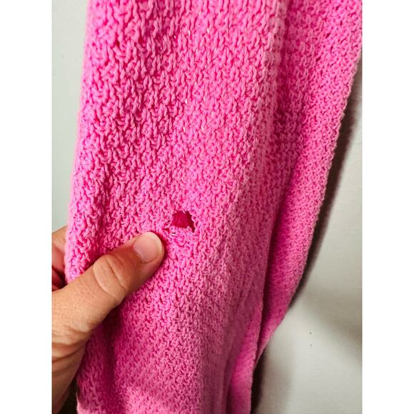 VICTOR GLEMAUD Pink Cotton Knit Middle Cutout Halter Necktie Dress size XS - Picture 8 of 11